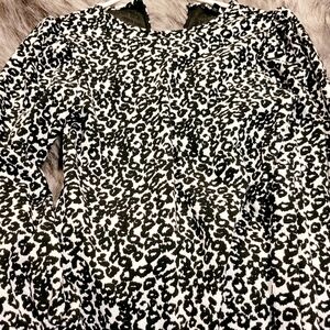 Leopard Print Long Sleeve Top